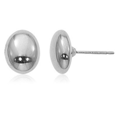 photo number one of Sterling silver oval stud earrings item 001-704-00317