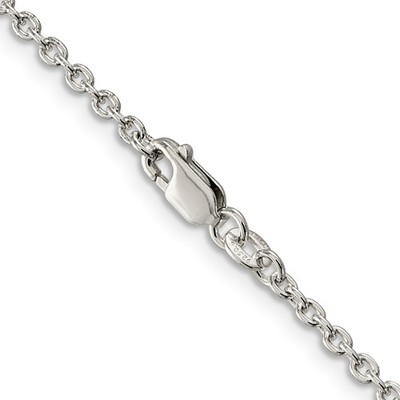 photo number one of 20'' sterling silver 2.25mm cable chain item 001-705-01889