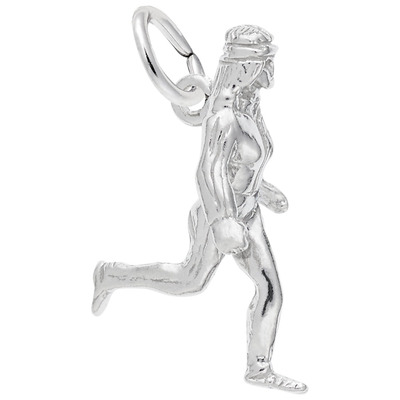 photo number one of Sterling silver jogger charm item 001-710-01525