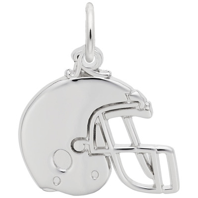 photo number one of Sterling silver football helmet charm item 001-710-02433