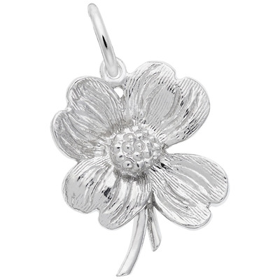 photo number one of Sterling silver dogwood charm item 001-710-02771