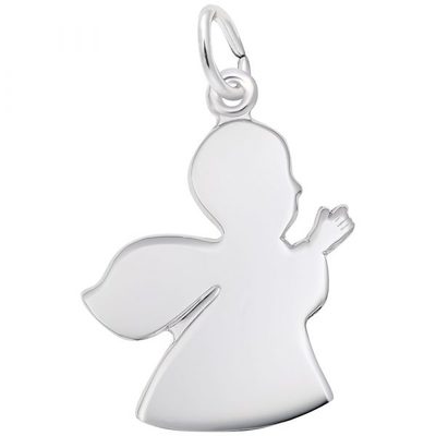 photo number one of Sterling silver angel charm item 001-710-03383