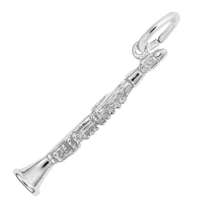 photo number one of Sterling silver clarinet charm item 001-710-03809