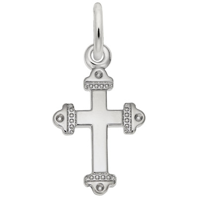 photo number one of Sterling silver medieval cross charm item 001-710-03821