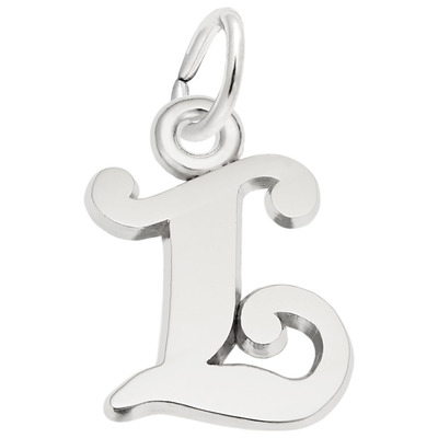 photo number one of Sterling silver ''L'' charm item 001-710-03860