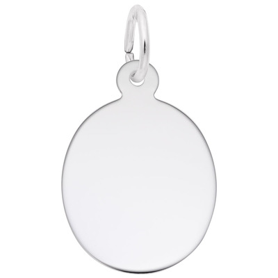 photo number one of Sterling silver Oval charm item 001-710-03863
