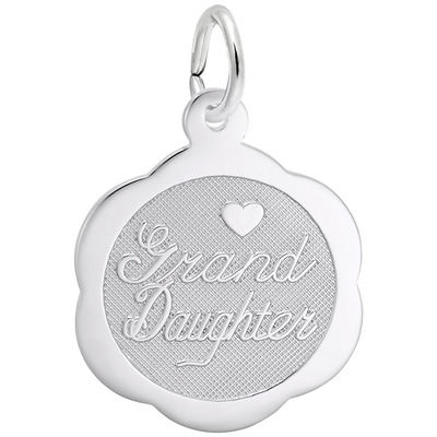 photo number one of Sterling silver Granddaughter disc charm item 001-710-03864
