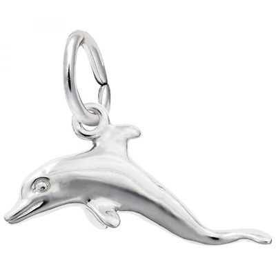 photo number one of Sterling silver dolphin charm item 001-710-03900