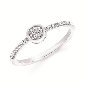 photo of Sterling silver 1/10 carat diamond ring item 001-120-00385