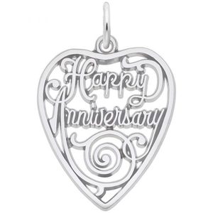 photo of Sterling silver Happy Anniversary charm item 001-710-03502