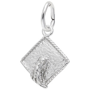 photo of Sterling silver Graduation Hat charm item 001-710-03694
