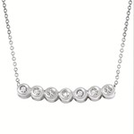 photo of Sterling silver 18'' adjustable chain with .16 total diamond weight pendant item 001-130-00785