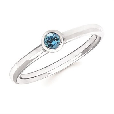 photo number one of Sterling silver blue topaz ring item 001-220-00705