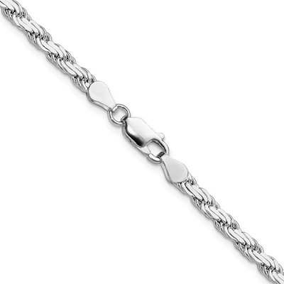 photo number one of 20'' sterling silver 3.65mm flat rope chain item 001-705-02061