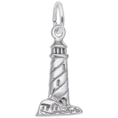 photo number one of Sterling silver Lighthouse charm item 001-710-03517
