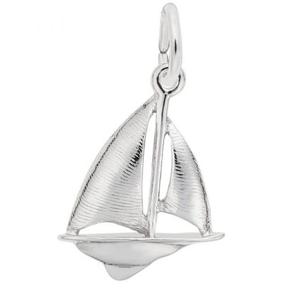 photo number one of Sterling silver Sailboat charm item 001-710-03581