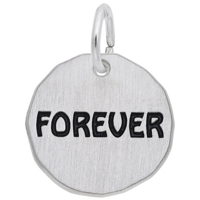 photo number one of Sterling silver Forever charm (engravable) item 001-710-03692
