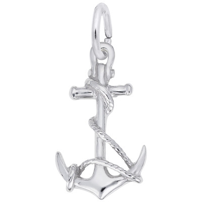 photo number one of Sterling silver anchor charm item 001-710-03775