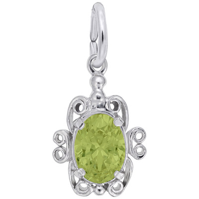 photo number one of Sterling silver August birthstone charm item 001-710-03786