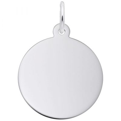 photo number one of Sterling silver Plain Medium Disc item 001-710-03859