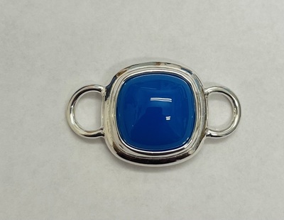 photo number one of Sterling silver calming ocean blue convertible clasp item 001-711-00049