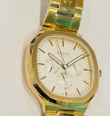 photo number one of Gents multi function watch with white dial item 001-815-00306