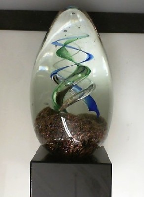 photo number one of Art glass sculpture (engravable plaque for base) item 001-920-00511