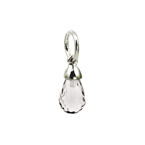 photo of Sterling silver slide-on synthetic April briolette charm item 001-410-00654
