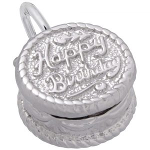 photo of Sterling silver Birthday Cake charm item 001-710-03501
