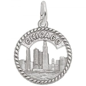 photo of Sterling silver Chicago skyline charm item 001-710-03520