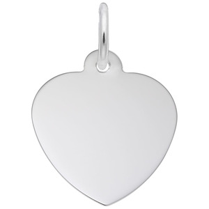 photo of Sterling silver heart disc charm item 001-710-03571