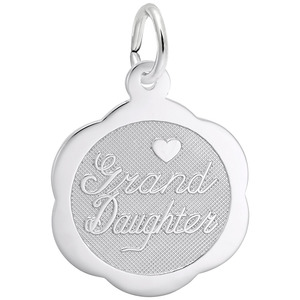 photo of Sterling silver Granddaughter disc charm item 001-710-03864