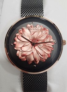 photo of Ladies Obaku watch wit floral dial and mesh band item 001-820-00384