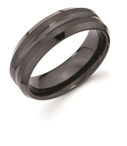 photo of 7mm Ceramic Band With Center Channel Accent item OAUF906