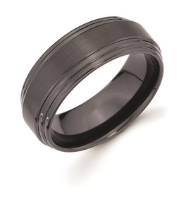 photo of 8mm Ceramic Band With Double Raised Center item OAUF907