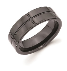 photo of 7mm Ceramic Band With Cross Channel Accent item OAUF908