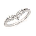 photo of 14 karat white gold diamond ring .13 total weight item 001-120-00367
