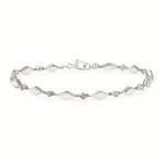 photo of Sterling silver 7'' .09 total weight diamond bracelet item 001-125-00045