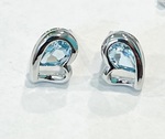 photo of Sterling silver blue topaz earrings item 001-215-01040