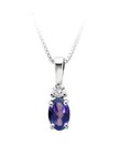 photo of 18'' sterling silver chain with synthetic June birthstone pendant item 001-230-01307