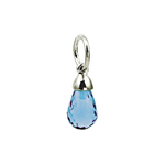 photo of Sterling silver slide-on synthetic December briolette birthstone charm item 001-410-00511