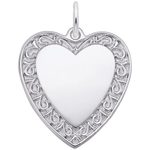 photo of Sterling silver Scroll Heart Charm item 001-710-03370