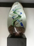 photo of Art glass sculpture (engravable plaque for base) item 001-920-00511